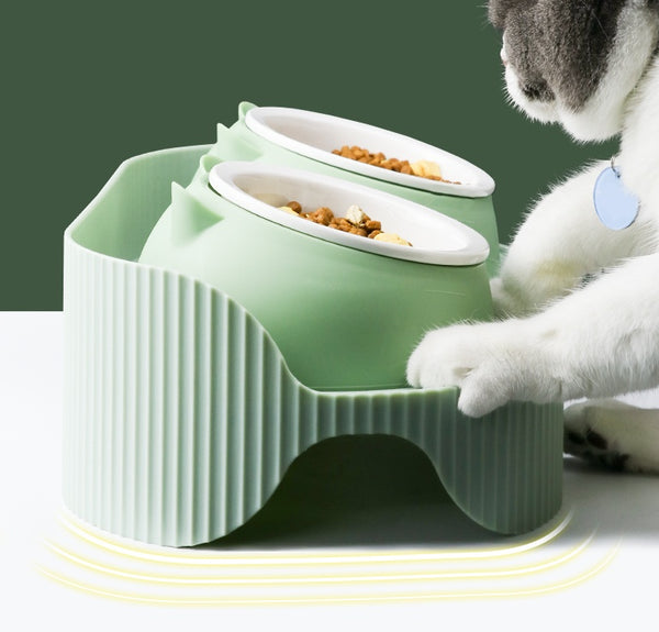 Ergonomic Ceramic Cat Food Bowl